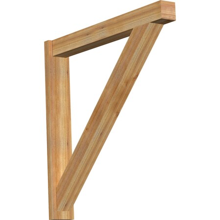 Ekena Millwork Traditional Block Rough Sawn Outlooker, Western Red Cedar, 6"W x 44"D x 44"H OUT06X44X44TRA05RWR